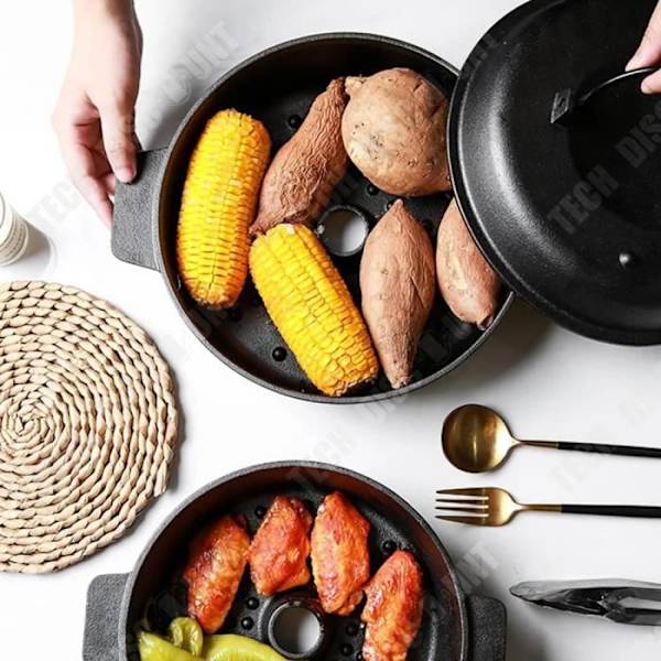 TD® sötpotatisrostare, högkvalitativ gjutjärnspotatis och kastanjerrost för gjutjärnsgrill