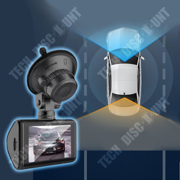 TD® HD 1080P kaksilinssisellä etu- ja takakameralla varustettu autotallivideorekisteri pysäköintivalvontaa varten.