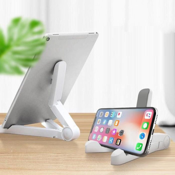 TD® Support tablet foldable 10 inches bed pc car wall adjustable universal dock mini sturdy desk home foldable lightweight white pe