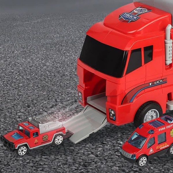 Alloy Storage Container Truck for Kids - CONFOZEN - Stark och bärbar röd leksak Röd