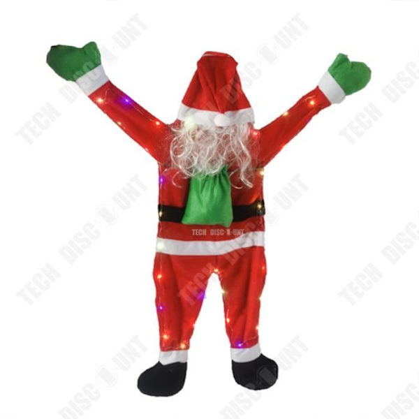 TD® Velvet Santa Claus klätterväggsdekoration, självlysande hängande kläder, julklapp, julgrinchhänge