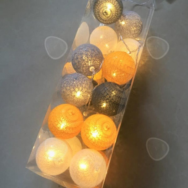 CONFO thai puuvillapallo LED-joulvalot, sisustusvalot olohuoneeseen, makuuhuoneen koristeet, pieni lyhty