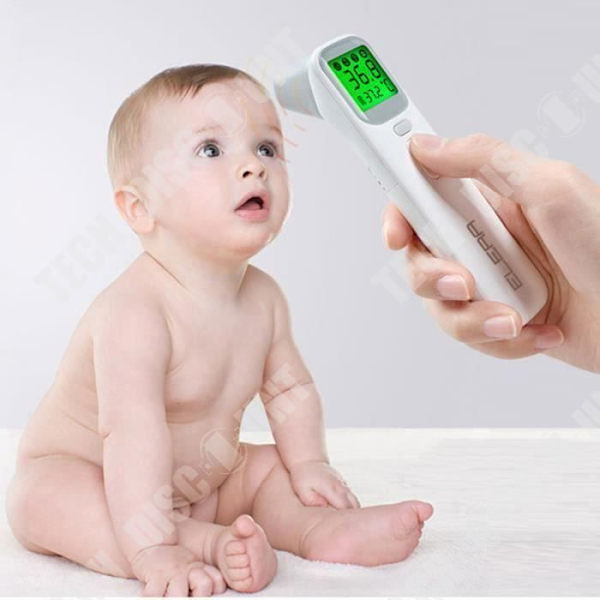 TD® Digital Front Thermometer TemperaturOvervågningsinstrument med LCD digital skærm uden kontakt Hvid