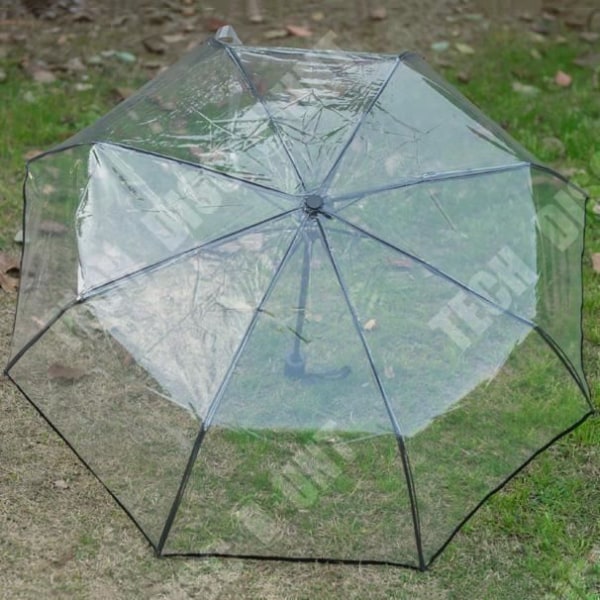 TD® Transparent paraply Automatisk regnparaply til kvinder og mænd beskyttelse mod regn diameter 93 cm