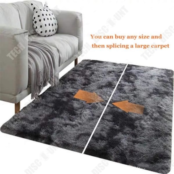 TD® Tapis tie-dye salon bordbordtæppe lange hårsoveværelse gulvtæppe fyldt med søde tæpper sengebordtæppe 160*230c