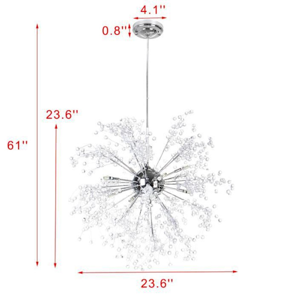 Ljuskrona - TD® - Maskros - Modern design - LED-belysning - 60 cm