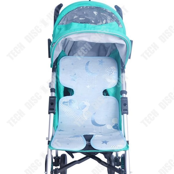 TD® Sommarbarnvagn cool matta som andas fempunkts sandwichvagn i issilke universal non-woven paraply bilbarnstol