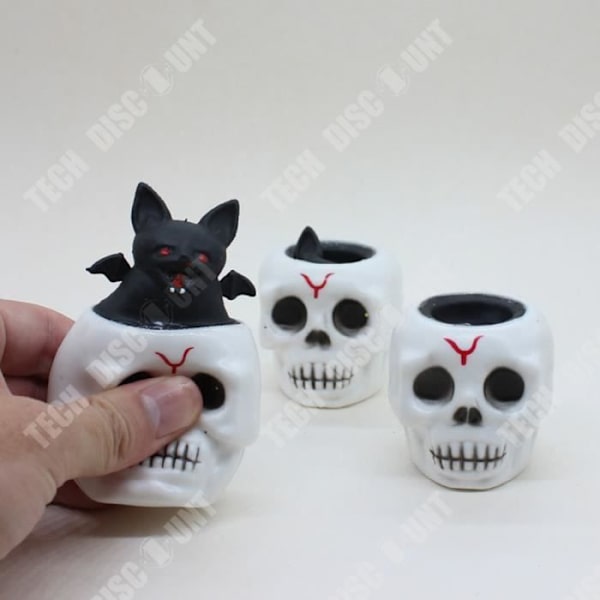TD® 3 kappaletta Lelut pelottava kallo Luukko Lepakko Simulaatio Luova 6cm*6cm*5.7cm Pelottava Halloween koriste