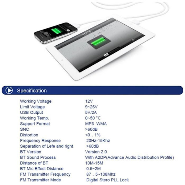 Auto MP3 äänentoistin Bluetooth FM-lähetin langaton FM-modulaattori autokit handsfree LCD-näyttö USB-laturi iPhone Samsungille
