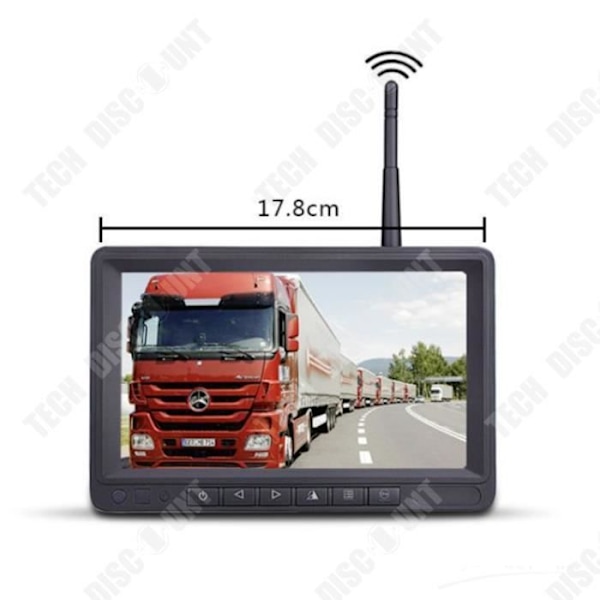 TD® 720P trådlös WIFI backup kamera 7 tum lastbil digital signal display HD nattseende vattentät
