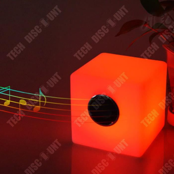 TD® METRONIC Bluetooth-højttaler LumiCube - 40W - Batterilevetid 8 timer - Lysende udendørs - Vandtæt IP 44