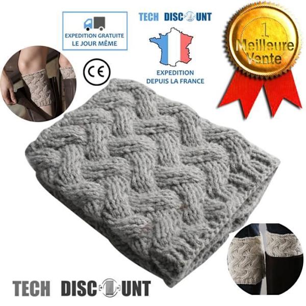 TD® Handstickad Ull Shin Socks Set Vinter Julstövlar Kalla Härliga Tjocka Varma strumpor Grå ljusgrått 16