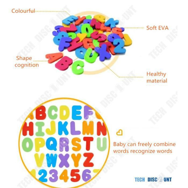 TD® vattenleksaker Bokstavsnummer Bubbla Kul Badkar Skum Interaktivt vattenbad Barn Potträning Kul Lekfullt lärande