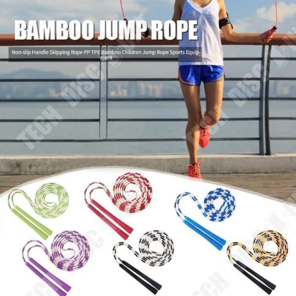 TD® Patron Interactive Hopprep Kollektiv Långt rep Sportstudenter Hoppar Barn Bambu Hoppar Multiplayer Färgrep N