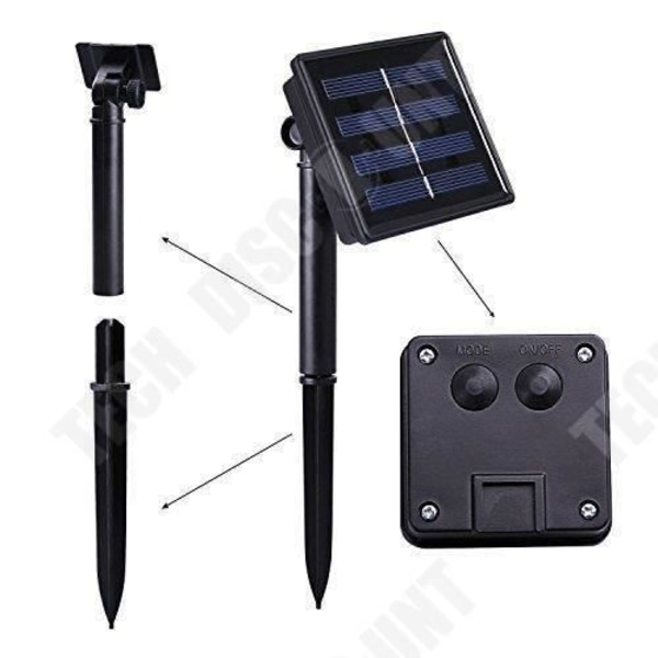 TD® Solar Teardrop String Lights Utomhusljus 4,8 m 20 lysdioder 8 lägen för fest (flerfärgad)