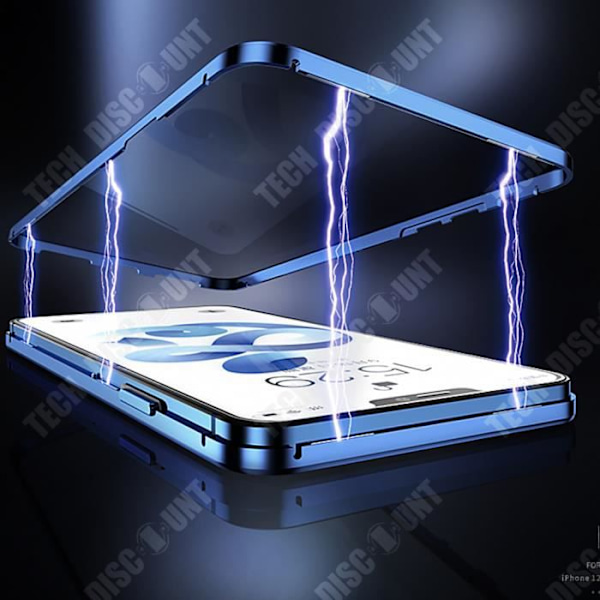 TD® Kaksipuolinen magneettinen lasitelefonikotelo automaattiseen magneettiseen puhelimen koteloon iPhone12Promaxille