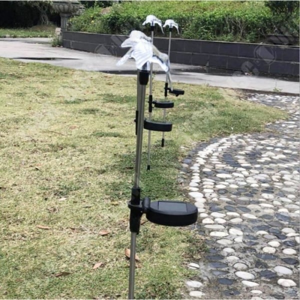 TD® 3 stk Solcellelamper i LED Udendørs plænelamper i form af sommerfugl/dragonfly/fugl---RAC
