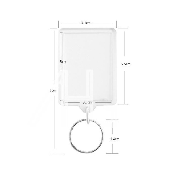 Nyckelring - LCC® - Innerdiameter 3,5*5,0 cm - Transparent - Metall - 100 stycken Transparent