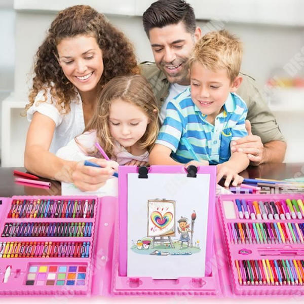 TD® 208 färgpennorset, filtpennset för barn skolmaterial, ritningsesellåda, ritsats Ro