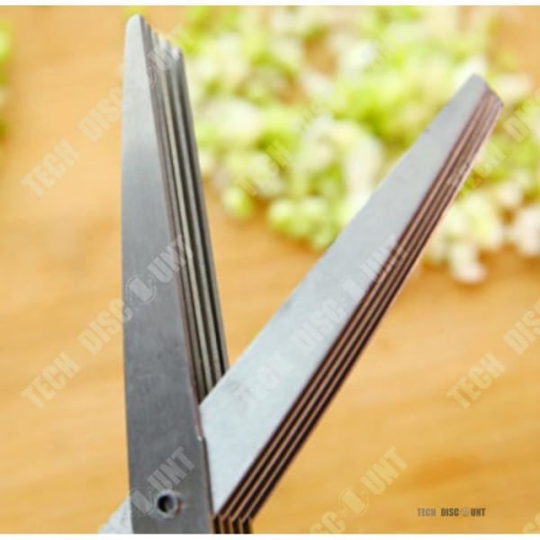 TD® Multi-Blade Sax 5 i 1 Aromatisk Ört Multi-Function Kök Persilja Basilika Mint Rostfritt Stål Kontorspapper DIY