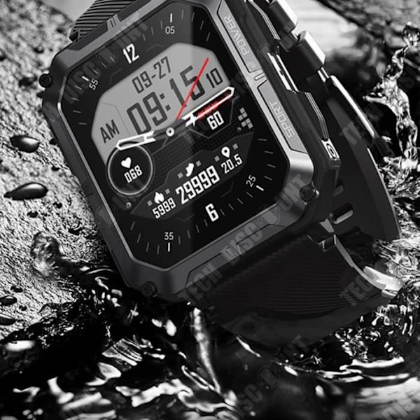 TD® Bluetooth-app smartwatch til udendørs sport med tre discipliner, vandtæt skridttæller smartwatch til multisport.