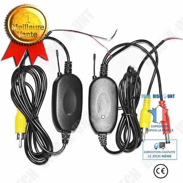 takaisin katsomiseen tarkoitetun langattoman videon 2.4G RCA kaapelin lähettimen vastaanottimen sarja autoilijoille