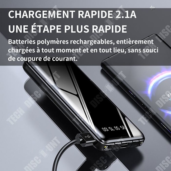 TD Power Bank 20000 mAh Bärbar Laddare med LED Digital Display Snabbladdning 2.1A USB C USB A med 4 utgångsportar