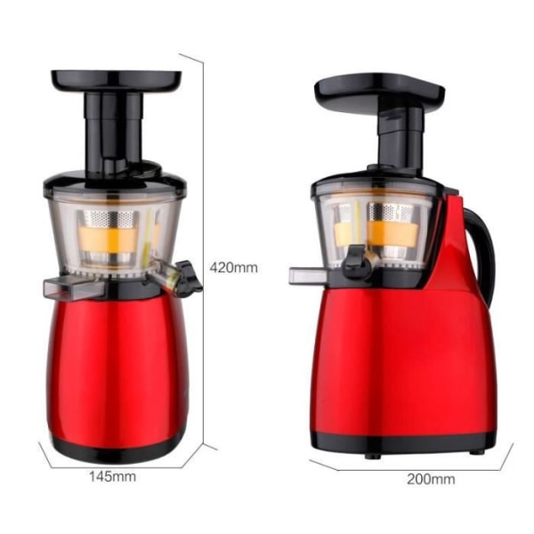 LCC® Slow Speed Juice Extractor för färsk fruktjuice - Röd Röd