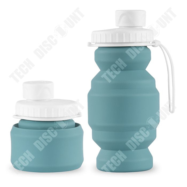 TD® Mini taitettava kuppi Silikonikuppi Kahvikuppi Laajennettavissa oleva matkakuppi 320ml Sopii retkeilyyn ja telttailuun Vihreä