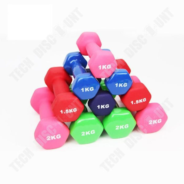 TD® 2*Rose 2kg-Håndvægte Fitness Håndvægte til hjemmebrug Kvinder taber vægt Slanke arme Kvinder taber vægt