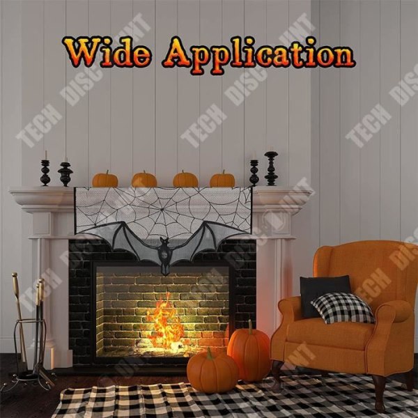 TD® Halloween gardin dekoration 57x95cm 2st Battridgardin Öppen spis dekoration Halloween fest dekoration
