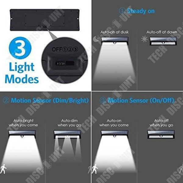 TD® Solcellelampe Udendørs 55LED Kraftig Sollys Udendørs Trådløs IP65 Vandtæt med Bevægelsessensor