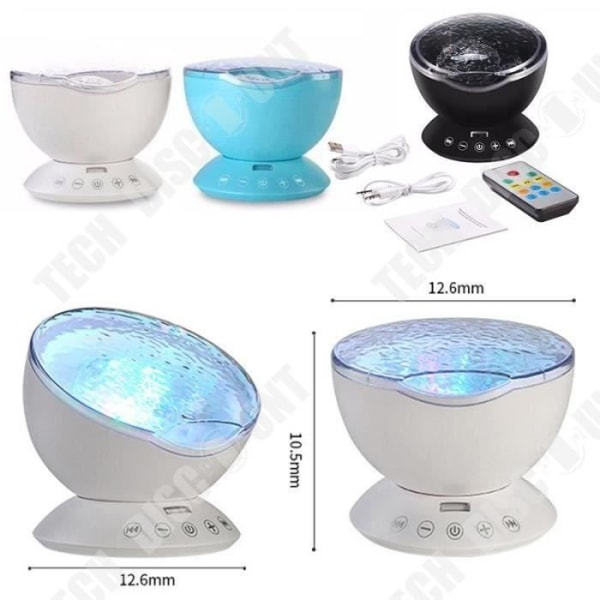 TD® Stjernehimmel LED Natskygge Projektor Lampe Børneværelse Sort