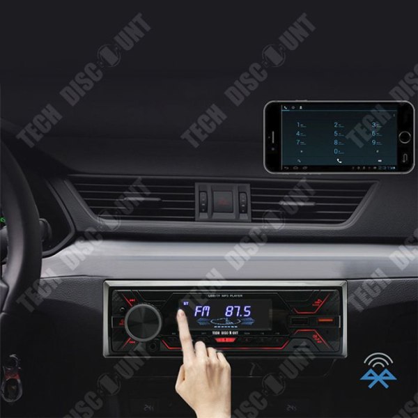 TD® Bluetooth autoradio 12v bil monolingot kort MP3-spelare med dubbla USB ISO-gränssnitt bluetooth FM-radio snabbladdning