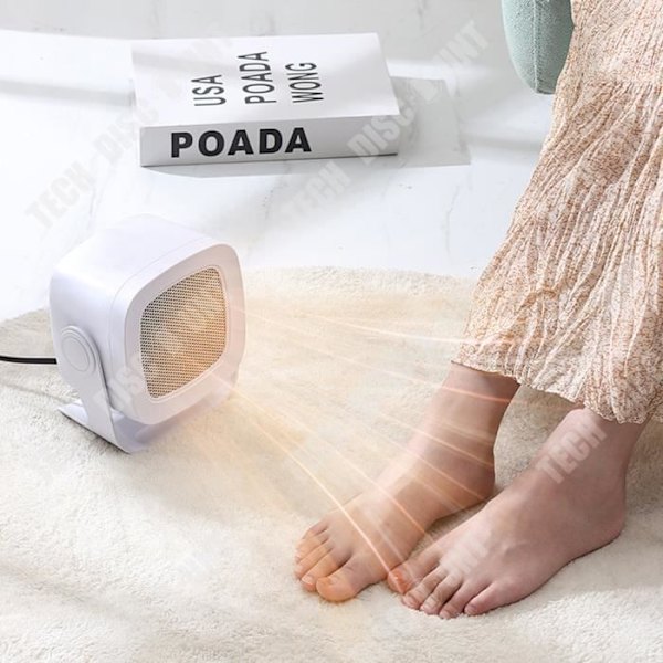 TD® Kodin lämmittävä tuuletin, kannettava, sähköinen, pieni pöytälämmittimen kuuma ilmatuuletin, nopea lämmitys