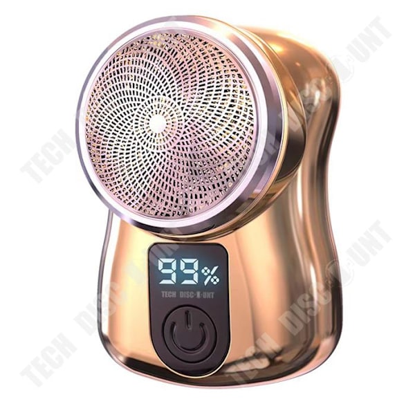 TD® Mini Vattentät Rakapparat Kompakt Bärbar Laddningsbar El Rakapparat Bil Digital Display Razor Guld