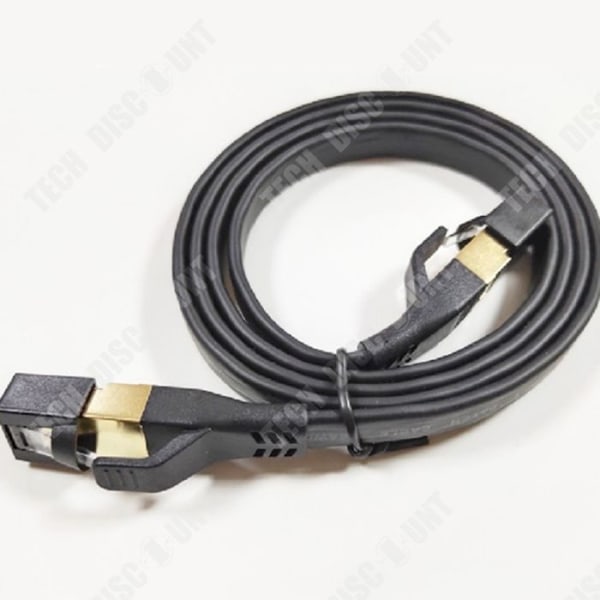 TD® RJ45 Litteä Ethernet-kaapeli 1m Musta Cat 8 Korkean Nopeuden Ethernet-verkko-yhteyskaapeli Kategoria 8 Standardikaapeli UTP Suojattu Kaapeli