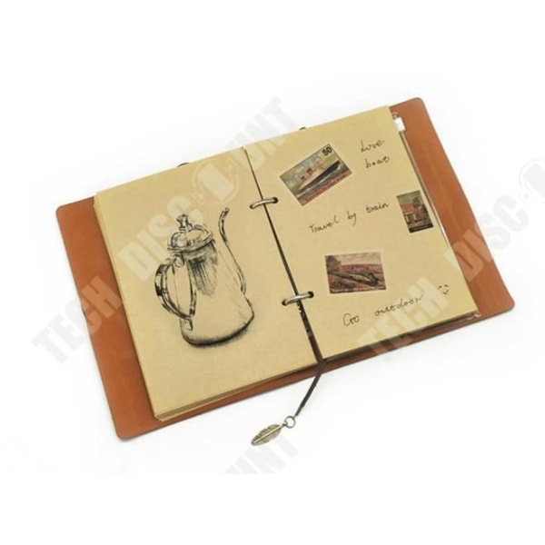 TD® Vintage Notebook/ Dagbokspärm Anteckningsblock/Syntetläder/ Polyuretan Kraftpappersark/ Kreativ skissbok