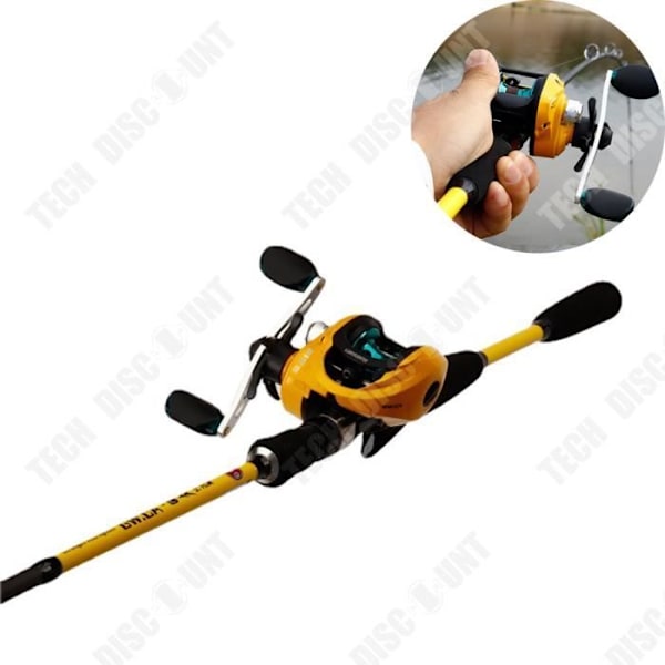 Fiskespö - TD® - Liten gul stav - Kolfiber - 1,8 m - Havsfiske Gul