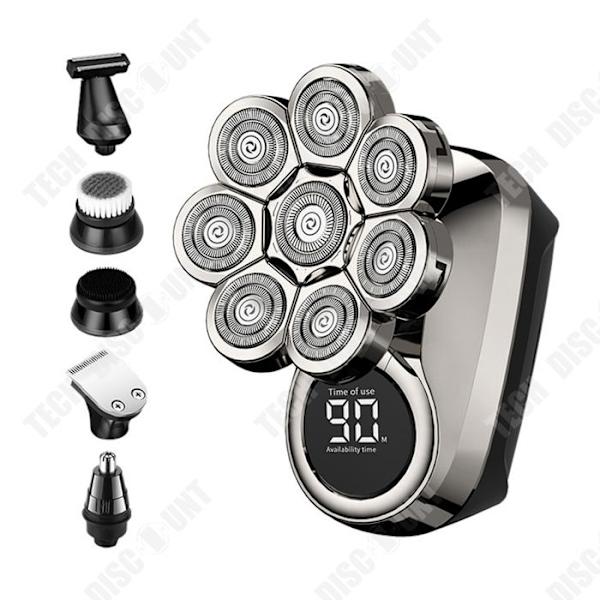 TD 1 stycke grå elektrisk rakapparat Seiko Razor Seven Blades Uppladdningsbar elektrisk rakapparat för män Skäggtrimmer med hög precision