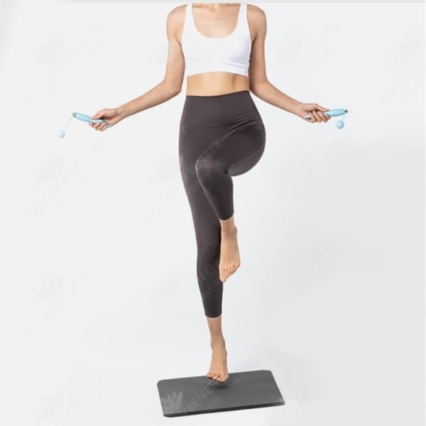 HTBE® Yogamatta 15 mm tjock slitstark halkfri träningsmatta fitnessmatta halkfri yoga träningsmatta