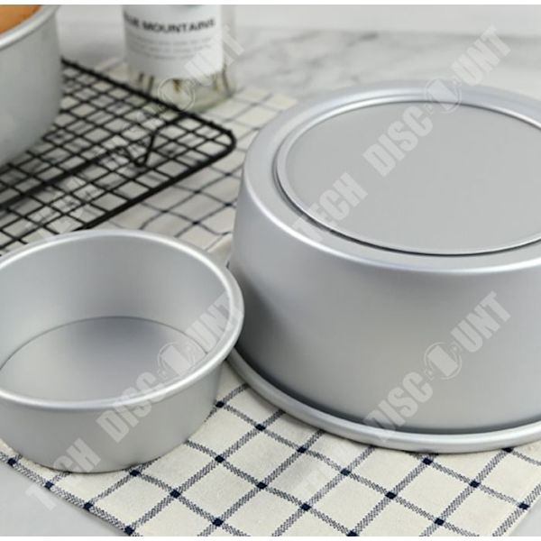 TD® rund levande botten eloxerad rörlig fasad kant chiffong kakform, Comté Mousse 8 tum