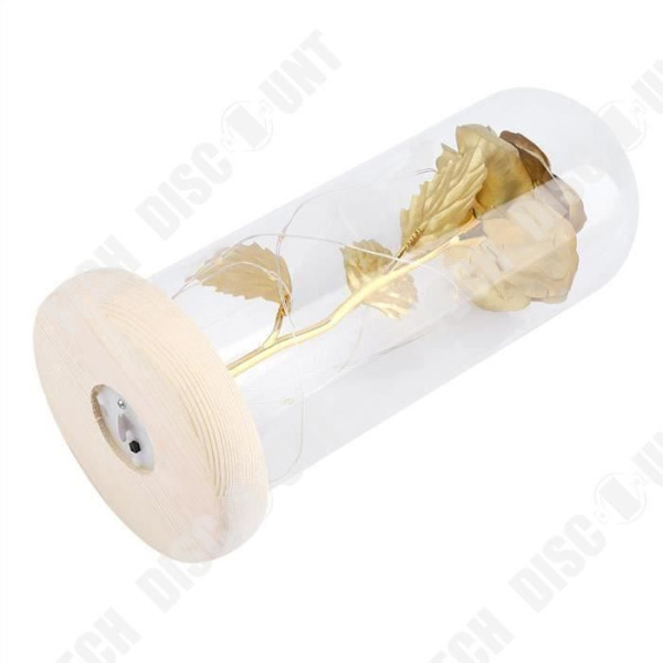 TD® LED Rose Lamp Simulering Glas Cover Present för alla hjärtans dag eller bröllop Light Night Light