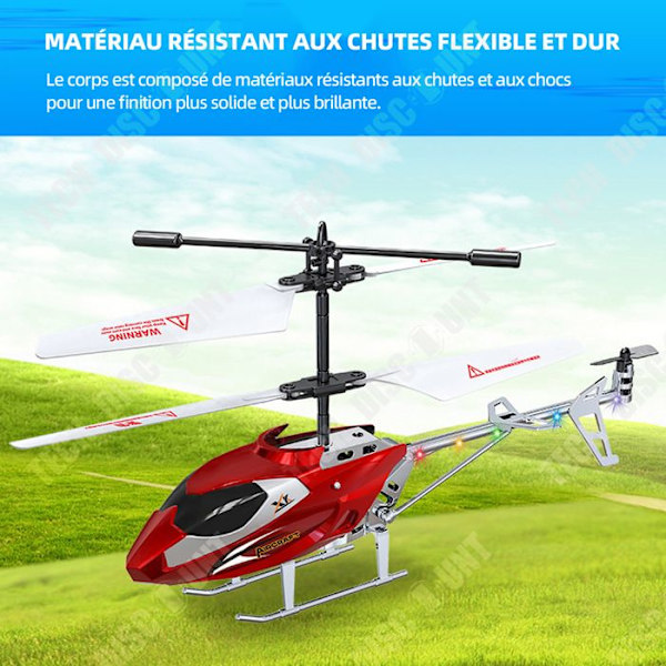 TD Fjernstyret helikopter 21cm 2.5 kanaler med LED-belysning, genopladeligt RC helikopter, mini fjernstyret helikopter