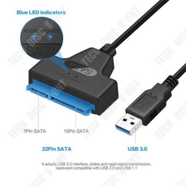 Câble Easy Drive USB till SATA-hårddisk 2,5/3,5 tum Installation utan hårddisk Plug and Play Hög hastighet överföring