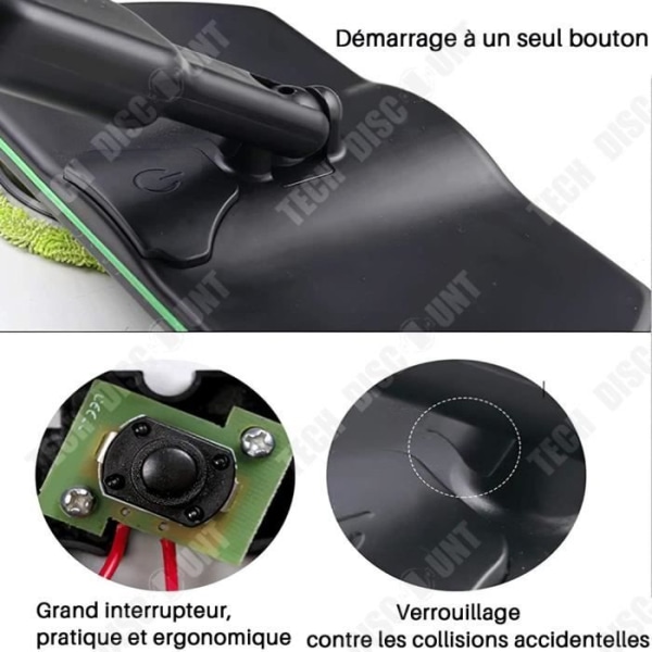 TD® Langattomasti ladattava sähkömoppiautomaatti taitettava lattian puhdistaja.