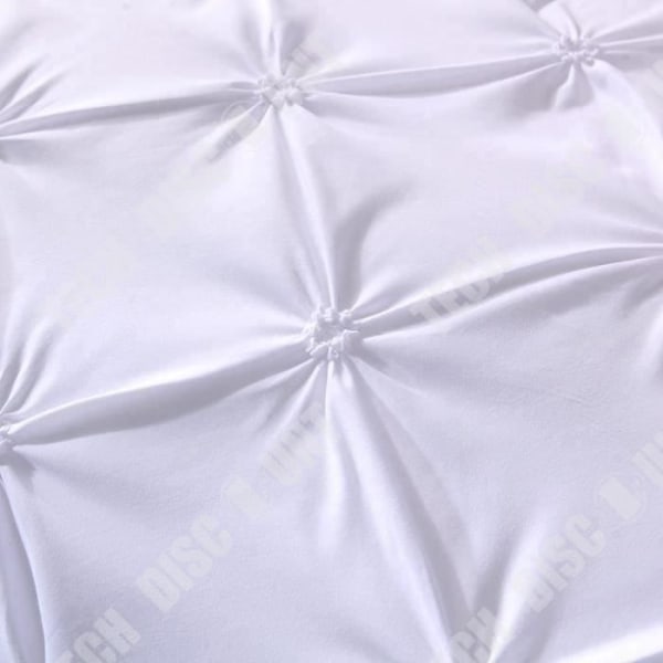sängset 220x240 vit vuxen polyester säng för två personer tredelad set modernt mönster inredning sovrum Vit