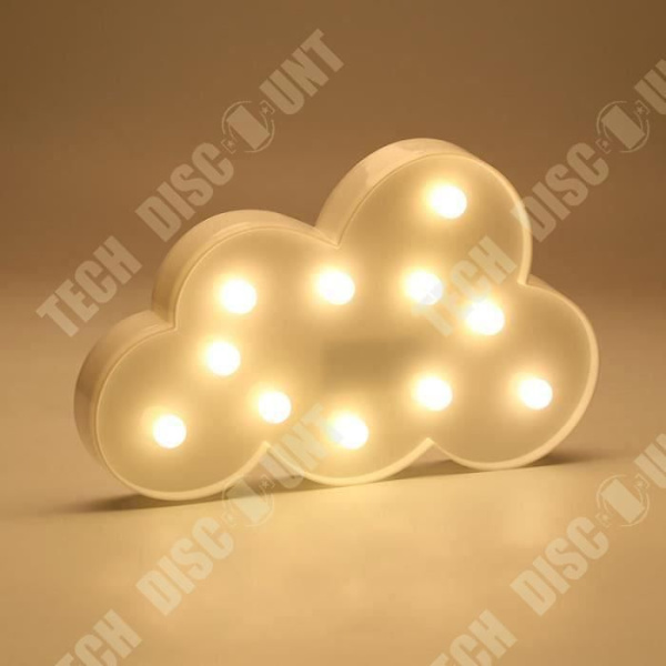 TD® Lampe til børneværelse sky dekorativt lys indendørs LED skyform hvid farve baby børneværelse LED