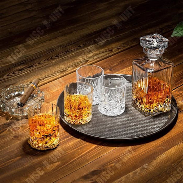 TD® Karaff 750ml flaska 6st 300ml whiskyglas kristallkaraff Europeiskt glas vinset