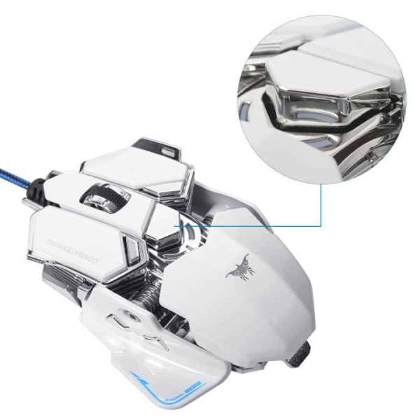 Gamingmus - Combaterwing - 4800 DPI - Kabelansluten - 10 programmerbara knappar - RGB LED